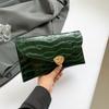 Bolsa de Mão Feminina Pequena com Textura Alta, Tendência, Versátil, Padrão Crocodilo Estiloso, Carteira de Moda, Bolsa Feminina Didi Bouncing