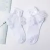 Calcetines de Encaje para Niñas, Primavera, Otoño e Invierno Algodón Genuino Transpirables Calcetines para Bebés Niñas, Encaje Blanco Calcetines de Encaje de Princesa para Baile
