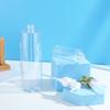 Aceite Limpiador Botella Vacía Cabezal de Bomba Botella Botella de Desinfectante de Manos Plástico Transparente Hombro Plano Material de Bolsa para Lavado y Protección Sub-envase de Baño Botella de Desinfectante de Manos