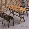 Mesas Retro Comerciales para Restaurantes, Restaurantes de Postres y Snacks, Restaurantes de Barbacoa, Restaurantes de Té de Leche y Hot Pot, Juegos de Mesas y Sillas para Comedor de Comida Rápida