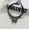 Collar de Mariposa con Remaches de Zircón Accesorios Cadena de Cuello para Mujer Cadena Clavicular de Nicho choker2024 Nuevo