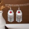 Aretes Étnicos Imitación Plata Miao Aretes Retro Largos con Borlas Atracciones Aretes Estilo Antiguo Aretes Miao para Mujer Venta al por Mayor