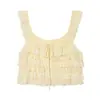 Ropa de Mujer al por Mayor Transfronteriza 2026 Popular en Ins Moda Adorno de Encaje Volante Lazos Camisola