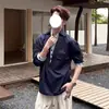 Camisa Falsa de Dos Piezas con Cuello en V y Mangas Largas para Hombre, Camisa de Trabajo Otoñal de Estilo Masculino, Chaqueta Casual de Corte Limpio