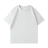 Nova Camiseta Lisa de Verão com Gola Redonda e Manga Curta Masculina Solta Tamanho Plus Size Manga Meia Camada Base Suporte LOGO Bordado Comércio Exterior