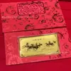 Envelope de Dinheiro da Sorte Ouro Puro 999, Nota de Ouro, Boa Sorte, Envelope Vermelho de Ouro Shuibei, Presente Empresarial, Boa Sorte Atraindo Riqueza