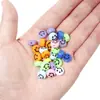 Accesorios de Joyería Hechos a Mano DIY 100 Piezas/Paquete Acrílico Colorido Cara Sonriente Convexa Cuentas Pulsera Cuentas Planas Redondas
