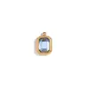 Accesorios de Joyería Geométrica Simples y Únicos Europeos y Americanos Acero Inoxidable Chapado en Oro de 18K Colgante Cuadrado de los Doce Signos del Zodiaco para Mujeres