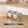Estante de Caja de Condimentos Compartimentada de Acero Inoxidable Restaurante Comercial Cocina Restaurante de Hot Pot Estación de Condimentos de Autoservicio Tienda de Té de Leche Estante para Ingredientes Pequeños