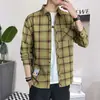 Camisa de manga larga a cuadros de moda para otoño de 2024, chaqueta informal holgada de estilo coreano para hombres y mujeres, camisa para parejas que combina con todo.