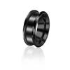 Anéis Europeus e Americanos Simples Masculino com Sulco Duplo Chanfrado 8mm Anel Masculino Moderno de Aço Titânio Anel Masculino de Aço Bruto