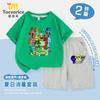 Camiseta Caja de Ritmos Niños Top de Manga Corta Sprunki Caja de Música Nuevo Algodón Verano Conjunto de Pantalones Casuales
