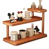 Estante de Almacenamiento para Cosméticos, Caja de Almacenamiento para Productos de Cuidado de la Piel en Escritorio de Tocador, Estante de Madera Maciza para Almacenamiento de Perfumes, Labiales y Tazas en la Entrada