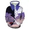 Venta Caliente Transfronteriza Primavera y Otoño Europa y América Impresión Digital 3D Anime Tendencia de Moda Holgada Casual Personalidad Sudadera con Capucha