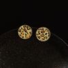 Aretes de otoño e invierno estilo coreano personalizados con estampado de leopardo para mujer aguja de plata S925 moda callejera aretes versátiles para el trabajo