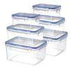 Caja de Almacenamiento para Refrigerador Doméstica Rectangular para Conservar la Frescura Caja de Plástico Resistente al Calor para Microondas Lonchera con Tapa Almacenamiento Sellado de Grado Alimenticio