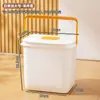 BnbsWholesale Cubo de Agua para Té de Gran Capacidad, Mesa de Té Multifuncional Cuadrada Cubo Portátil para Residuos de Té con Conexión a Tubería de Drenaje