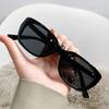 Gafas de Sol Dopamina Ins para Mujer, Gama Alta, Anti-UV, Marco Negro, Gafas de Sol Atardecer, Gafas de Sol Lisas, UV400