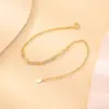 Yuebao Jewelry Plata de Ley S925 Chapada en Oro Diseño de Nudo de Bambú y Hoja con Circonita, Lujo Ligero, Pulsera Versátil y Popular, Hecha a Medida en Fábrica