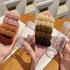 Diadema de goma elástica para el pelo, para otoño e invierno, color marrón, 5 unidades, para coleta alta, gruesa y duradera