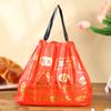 Bolsa para Llevar Bolsa de Catering Paquete para Llevar Bolsillo Engrosado Año Nuevo Rico Cordón Lonchera Bolsa de Mano Bolsa de Plástico Roja
