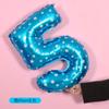 Globo digital de 32 pulgadas con forma de estrella azul y rosa, ideal para cumpleaños, decoración de fiesta de un año, accesorios para fotos de bebé.