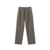 Pantalones Casuales para Hombre 2026 Otoño Nuevo Bolsillo con Cremallera Pierna Recta Pantalones Largos Versátil Casual Color Sólido Americano Peso Pesado
