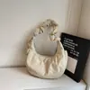 Bolso Casual para Viajes Diarios Mujer 2026 Nuevo Gran Capacidad Simple Elegante Bolso de Hombro Único Moda Coreana Bolso de Axila Plisado
