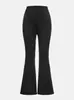 Pantalones de yoga acampanados de cintura alta populares europeos y americanos, alta elasticidad, levanta glúteos, pantalones deportivos de fitness adelgazantes, corte ajustado, ligeramente acampanados, adecuados para usar al aire libre