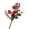 Fruta Roja Fruta de la Fortuna Esquejes Artificiales Decoraciones de Navidad Decoraciones para Árbol de Navidad Flores Falsas Ramas de Fruta Roja