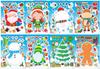 CM2407008 desenho animado infantil desenho animado fofo boneco de neve de Natal alce material adesivo de quebra-cabeça interativo pai-filho
