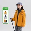 Chaqueta 3 en 1 Zuoxi para Niños Modelo Nuevo 2026 Chaqueta Exterior Impermeable a Prueba de Viento de Otoño para Niños Mayores