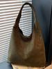 Bolso Grande Relajante para Mujer 2025 Nuevo Otoño Bolso de Hombro para el Trabajo Bolso Tote Cubo de Gamuza