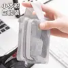 Bolsa de Armazenamento de Malha Transparente Porta-Moedas Porta-Chaves Nylon Portátil Armazenamento de Brinquedos Cosméticos Porta-Cartão de Ônibus