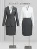 Traje Profesional para Mujer Primavera y Otoño 2025 Nueva Moda Elegante Capaz Departamento de Ventas Consultor Inmobiliario Ropa de Trabajo
