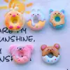 Dibujos Animados Animales Donas Conejo Ratón Gato Comida Juego Serie Pasador Línea del Cabello Pegatina para Refrigerador Accesorios de Resina DIY