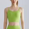 [Personalizado] Top Tank Deportivo de Tirantes Finos para Mujer, Copa Fija Integrada, A Prueba de Golpes, Delicado con la Piel, Sujetador Deportivo Sin Costuras