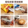 Máquina Selladora Portátil de Prensa Manual, Herramienta Selladora de Bolsas de Snacks, Máquina Selladora de Plástico Mini Multifuncional de Doble Uso para Abrir y Sellar Bolsas