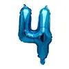 Globo digital de papel de aluminio azul caliente original de 16 pulgadas del 0 al 9 suministros de decoración para fiesta de cumpleaños de bebé diseño de película de aluminio