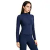 Roupas de Yoga com Sensação de Pele, Secagem Rápida, Zíper Completo para Mulheres, Cardigan Ajustado que Valoriza a Silhueta, Jaqueta para Esportes ao Ar Livre e Corrida, Roupa para Fitness