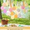 Decoración de Cumpleaños Escenario Colorido con Globos para Césped al Aire Libre Globos Redondos para Niños y Niñas Accesorios para Fotos Macarons