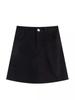 Falda Adelgazante de Cintura Alta para Mujer 2027 Otoño e Invierno Nuevo Estilo Color Café Pana Falda Ceñida a la Cadera Estilo Coreano Elegante Falda de Línea A