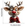 Pegatina de Alce de Santa para Dormitorio Sala de Estar Supermercado Fiesta Navideña Decoración Autoadhesiva PVC Pegatina de Pared