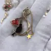 Pingente dupla face com corrente decorações de festival liga metálica injetada a óleo material DIY pingente de alce auspicioso para guirlanda de Natal