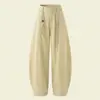 Pantalones de Campanilla Casual a la Moda, Pantalones Largos de Pierna Ancha, Nuevo Estilo Primavera y Otoño, Pantalones de Linterna Holgados con Caída, Pantalones de Mujer de Cintura Alta Delgados y Elegantes