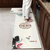 Felpudo de diatomeas de estilo chino, absorbente, antideslizante, para cocina, tamaño recortable