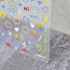 Tomoni calcomanías finas y resistentes para arte de uñas amor alrededor cooperación calcomanías para uñas 5D Viento Ins Lindo graffiti joyería al por mayor