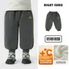 Pantalones Deportivos Gruesos con Forro de Felpa para Niños, Estilo Nuevo Otoño e Invierno 2026, Pantalones de Invierno para Niños Pequeños