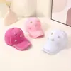 Gorra de Béisbol de Mezclilla con Visera Curva Moda Unisex Versátil de Verano Casual Protector Solar Tendencia con Pedrería