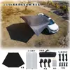 Toldo lateral para coche SUV, toldo de ventosa para viajes de autoconducción, toldo de goma negra, cuenta de cola de coche para acampar al aire libre
